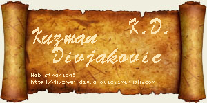 Kuzman Divjaković vizit kartica